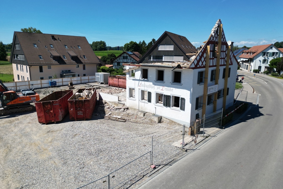 Vom ehemaligen Gasthof Traube in Rutschwil steht nicht mehr viel.